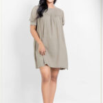 Breezy Bliss Mini Dress - Beige