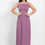 Magenta Detailed Maxi Dress