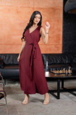 Wine - Wrap Dress