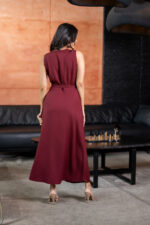 Wine - Wrap Dress - Image 4