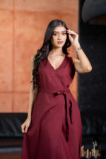 Wine - Wrap Dress - Image 3