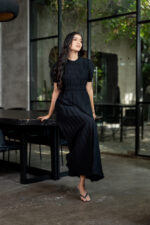 Black Belle Smocked Maxi - Image 2