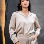 Pearl Mist Satin Shirt