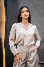 Pearl Mist Satin Shirt