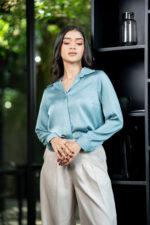 Sky Mist Satin Shirt