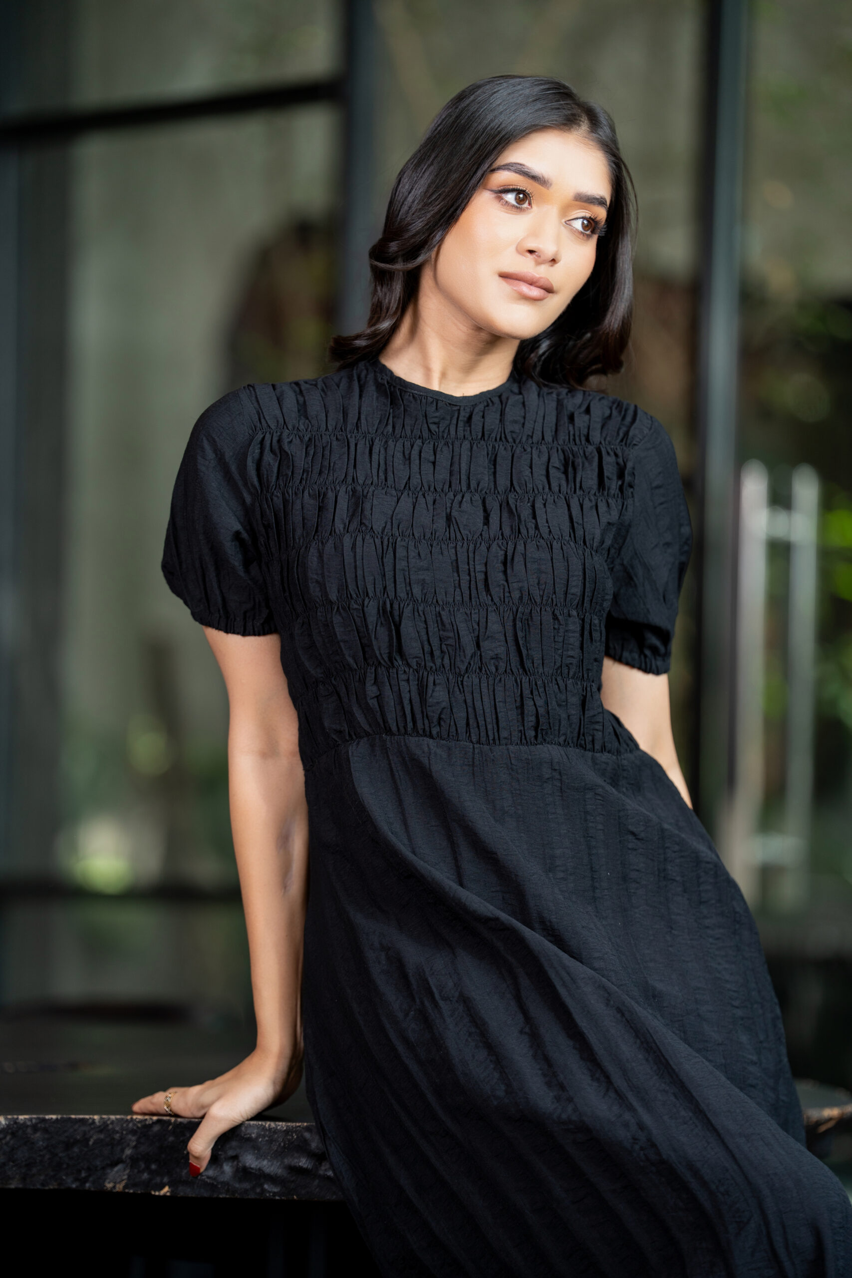 2.0143 Black Belle Smocked Maxi - Image 1