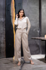 Pearl Mist Satin Shirt - Image 3