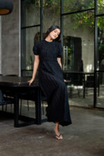 Black Belle Smocked Maxi - Image 4