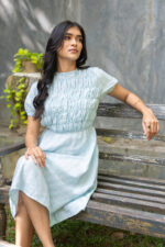 Blush Haven Dress in Powder Blue - Image 3