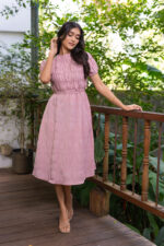 Blush Haven Dress in Powder Rose - Image 2