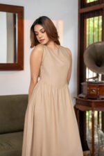 Eva Dress in Warm Beige