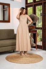 Eva Dress in Warm Beige - Image 2